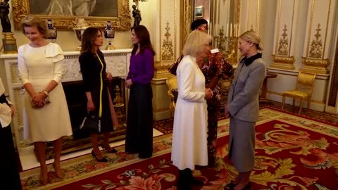 Zelenska, Camilla at event against gender-based violence