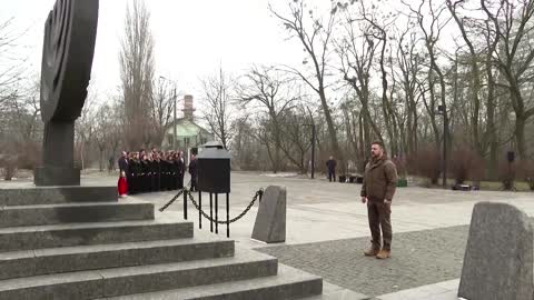 Ukraine's Zelenskiy commemorates Holocaust victims