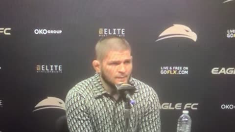 Khabib - Talking in Russian to all his fans in that part of the world