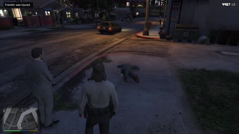 Trevor kills Franklin while impersonating a state trooper - GTA 5