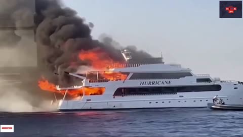 Massive fire on Egypt tourist boat leaves at least three British tourists missing