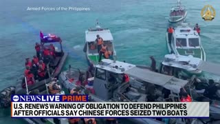 US renews warning after officials say Chinese forces seized 2 boats in Philippines ABC News