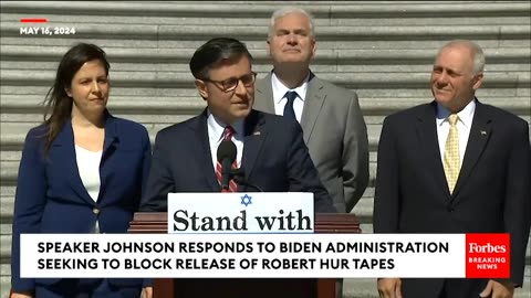 BREAKING NEWS- Speaker Johnson Roasts Biden For Attempting To Block Release Of Robert Hur Tapes