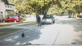 Police Officer Saves Baby Skunk Stuck In A Yogurt Container