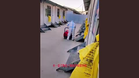 Meal time at a Chinese quarantine camp