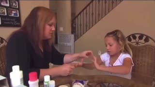 Woman telling her young son that his penis is a birth defect.