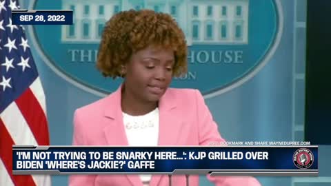 'I'm Not Trying To Be Snarky Here...': KJP Grilled Over Biden 'Where's Jackie?' Gaffe