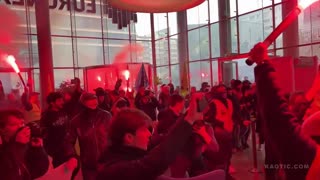 Protesters Storm Stock Exchange In Paris