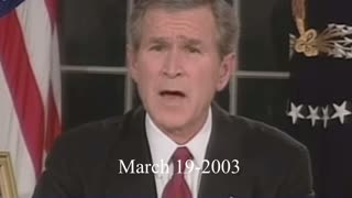 20 Years ago President Bush announces Operation Iraqi Freedom Live on TV