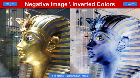 Inverted Colors - Tutankhamun Mask