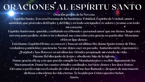 Oración al Espíritu Santo Novena