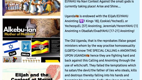 1/3: 🕎1 Kings 17 In Relation To UG 🇺🇬 ISRAEL 🇮🇱 2ND BORN - FOR GOD n MY COUNTRY by Apostle Gordon