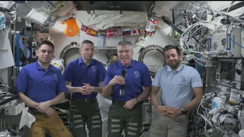 Expedition 69 NASA’s SpaceX Crew-6 Talks with Media Before Station Departure