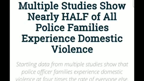 40% of Police Abuse their Families?