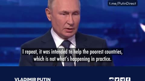 Putin suggests limiting the export of Ukrainian grain to Europe...
