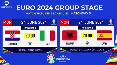 UEFA EURO 2024 FIXTURES _ Full Fixtures & Schedule