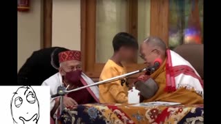 Dalai Lama asks a boy to suck his tongue😒🤢🤮