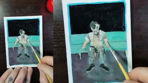 Mini Francis Bacon Painting Remake | Little Lucian Freud Portrait | Oil Painting