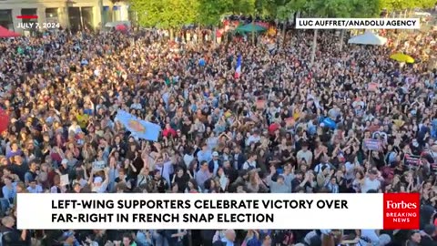 Left-Wing New Popular Front Celebrate Victory In France