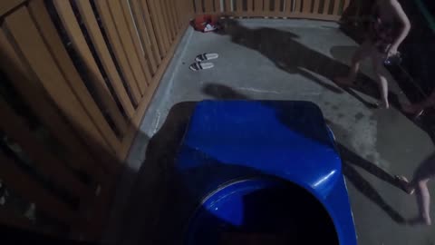 Wolf Tail POV - Pool Slide Trapdoor Slide