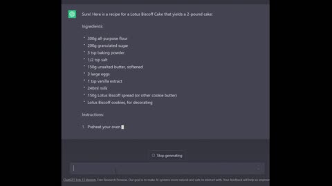 ChatGPT helps you make a "Lotus Biscoff Cake"