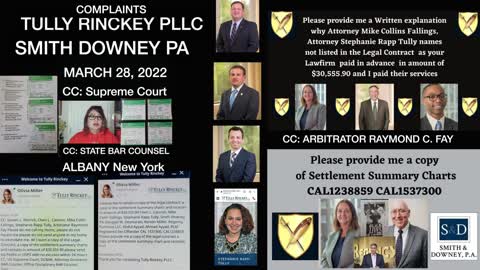 State BAR Counsel / Tully Rinckey PLLC / Smith Downey PA / Regency Furniture LLC