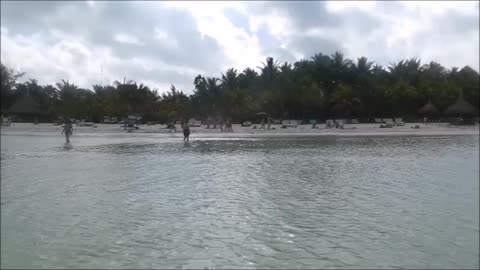 A Look at Holbox Main Beach from Out in the Water, Yucatan, Mexico