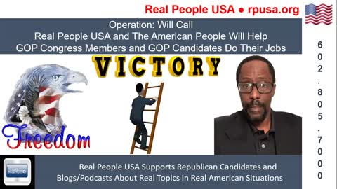 Real People USA and The American People Will Help GOP Congress and Candidates