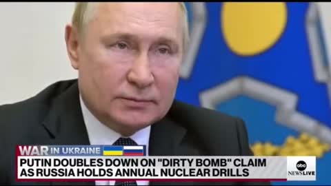 PUTIN DOUBLES DOWNON "DIRTY BOMB" CLAIM ASRUSSIA HOLDS ANNUAL NUCLEAR DRILLSNERLN