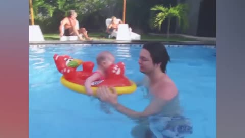 Funniest Moment Go Swimming Of Baby Funny Baby Videos