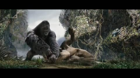 King Kong vs T-Rexes Fight Sence #King Kong (2005) Move Clip