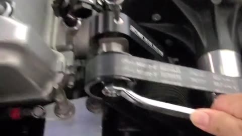 How to adjust the mercracing supercharger tensioner.