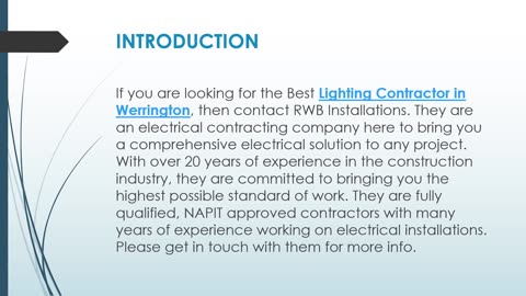 Best Lighting Contractor in Werrington