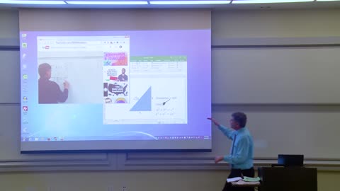 Math Professor fixes projector