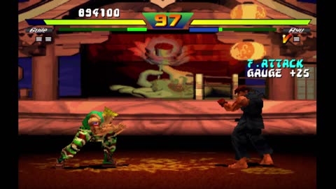 Street Fighter EX Plus Alpha Guile Arcade Mode - PSOne