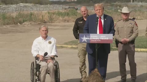 Trump Border Speech Former president, Texas Gov. Abbott on immigration - FULL NEWS CONFERENCE