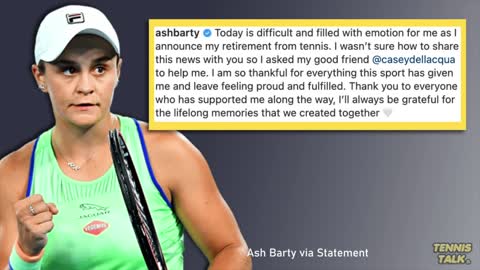 Ash Barty RETIRES from Tennis Tennis News