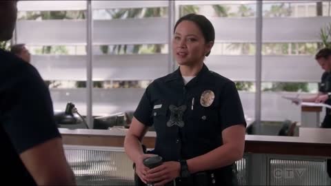 Tim and Lucy look at each other from a distance (slow motion!) - 5x03 #Chenford #TheRookie (1)