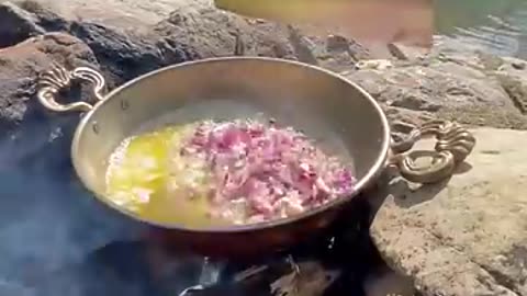 Cooking Fish in primitive mud