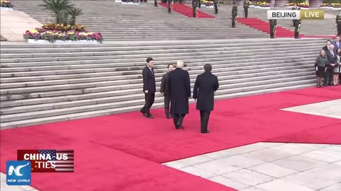Xi Jinping hosts welcome ceremony for Donald Trump in Beijing