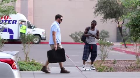 $1million droping prank by a blind man