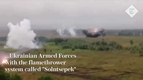 Russian troops use flamethrower launcher to shell Ukrainian forces in Mykolaiv