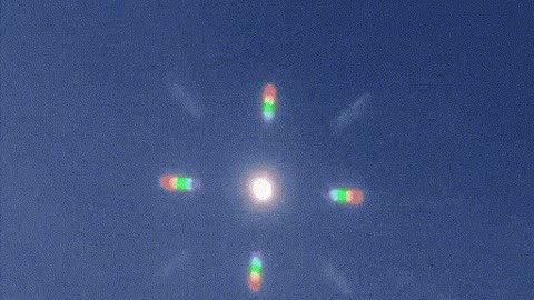 🌈🌚🌞 Moment of totality through diffraction grating