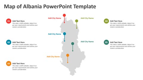 Map of Albania PowerPoint Template
