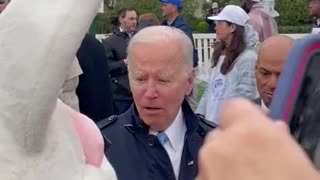 Biden starts to answer questions, Easter Bunny interrupts and sends him away