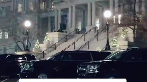 Donald Trump Security Cars Parked due To Meeting