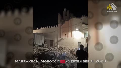 Footage of destruction in Morocco! M 6.8 Earthquake destroys houses in Marrakech