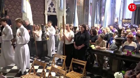 Lviv holds funeral of mother and daughter killed in Russia's missile attack