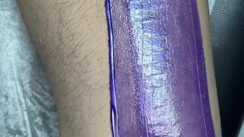 Waxing Queen Adventures Demonstrates Leg Waxing with Hypnotic Purple Seduction Hard Wax 💜