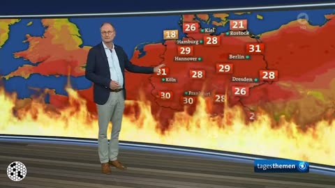German weather forecast going all in on the "global boiling" propaganda 🙈